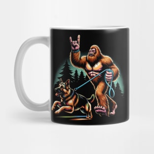 Bigfoot Walking German Shepherd Glory Tee Triumph for Dog Admirers Mug